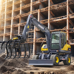 Wheeled Excavator Factory - 8 Ton Wood Grabber