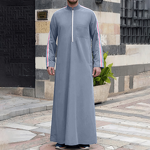 Men's Thobe Factory - Long Sleeve Solid Color Casual Wear