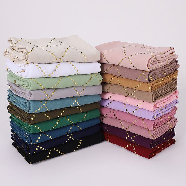 Hijab Factory - 5Pcs Muslim Georgette Hijab Box Set