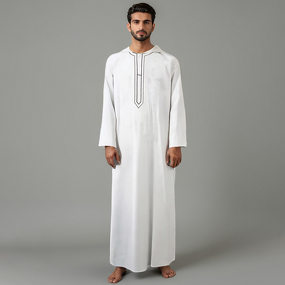 Men's Abaya Factory - Long Sleeve Hooded Islamic Dress