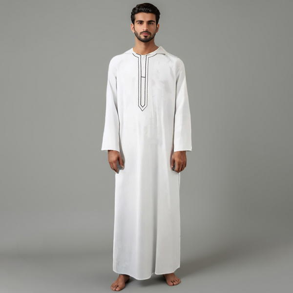 Men's Abaya Factory - Long Sleeve Hooded Islamic Dress