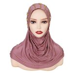 Hijab Factory - Solid Color Muslim Instant Hijab with Pearl