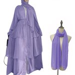 Abaya Factory - Three-layer Chiffon Dresses 2 Piece Set