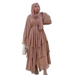 Abaya Factory - Three-layer Chiffon Dresses 2 Piece Set