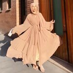 Abaya Factory - Three-layer Chiffon Dresses 2 Piece Set