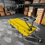 Four Wheels Steel Platform Cart Factory - 1000kg Electric Pallet Pump Truck Trolley