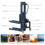Portable Forklift Factory - 300kg Self-loading Electric Stacker Pallet Truck