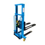 Electric Forklift Stacker Factory - 1T 1.6m Self-loading Two-Stage Mast 48V Battery