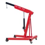 Folding Engine Shop Crane Supplier - Low Price Heavy Loading 2T Double Pumps Red Crane