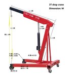 Vehicle Engine Lift Supplier - Hydraulic Foldable Shop Hoist Crane for Workshop