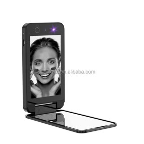 Portable UV LED Cosmetic Mirror Sunscreen Makeup Removal Skin Condition Detection Mini Travel HD Mirror