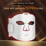 Uyisi New Arrival Wireless Red Light Therapy Mask Facial Silicone Near Infrared Mask LED 4 Colors Light Therapy for Face Beauty
