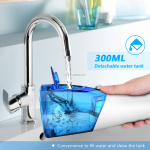 怡思口腔冲洗机家用洁牙器4喷头5模式洁牙机USB可充电300ml水箱