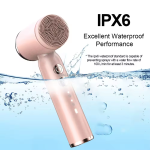 易思便携式硅胶电动刷面清洁剂IPX6防水声波按摩旋转滚轮针对面部清洁