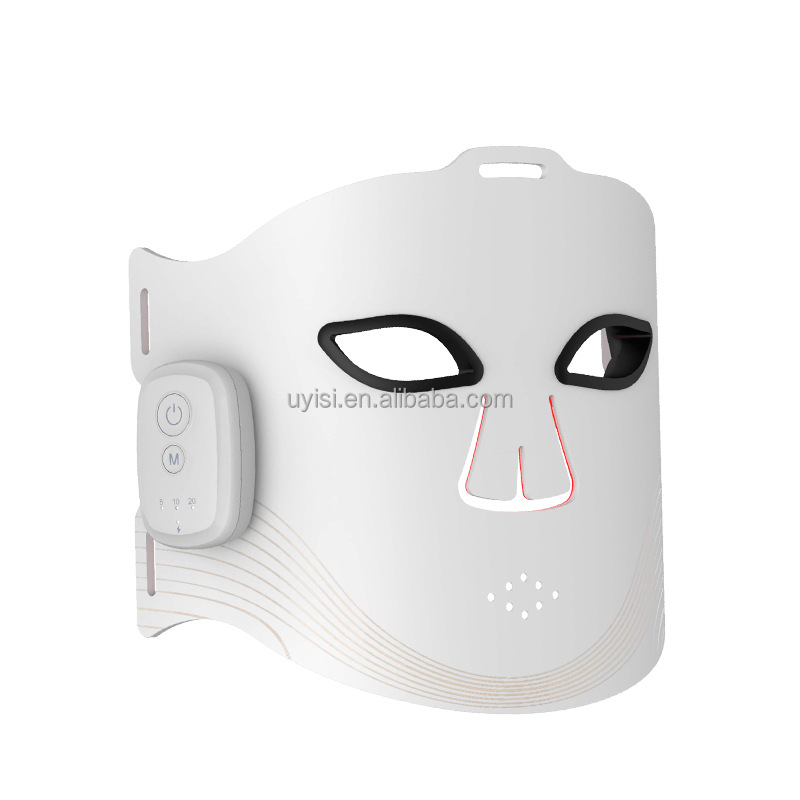 Uyisi New Arrival LED Photon Wireless Smart Silicone Mask High Frequency Skin Tightening Vibration Technology for Face Beauty