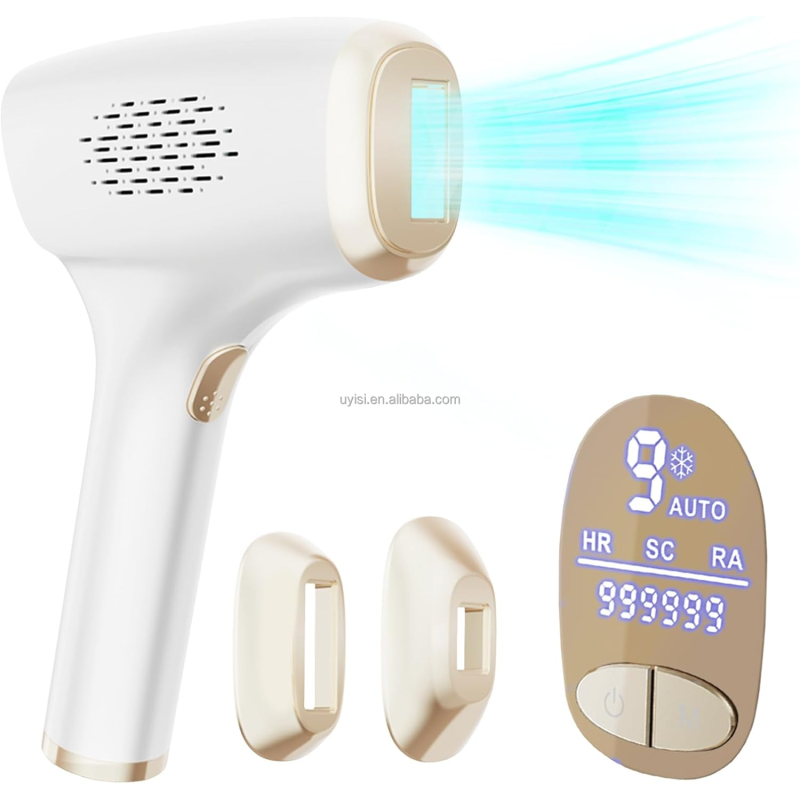 Uyisi New 3 in 1 999,999 Freezing Point Fast Flash Laser 9 Energy Levels 3 Control Modes for Home Use Body Facial Ice Coolness