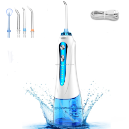 怡思口腔冲洗机家用洁牙器4喷头5模式洁牙机USB可充电300ml水箱