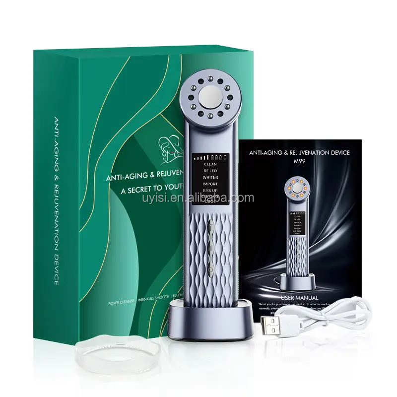 Uyisi Portable Electric Facial Massager 7 1 Red Light Therapy Beauty Device Tool for Body Eyes USB Dark Circle Home Skin Care