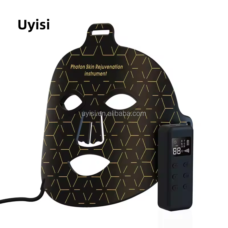 New Arrival 4-Color Photon NIR Light 850nm LED Red Infrared Skin Rejuvenation Neck Facial Face Mask with RF Therapy