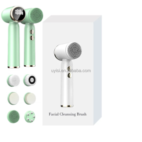 Waterproof Rechargeable Electric Facial Spin Brush 6 Heads Deep Pore Cleansing Hot/Cold Compress UK Skin Tightening Skin Care