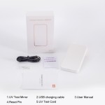 Uyisi Portable Square 4.1inch USB Rechargeable UV Camera Makeup Mirror Fashionable Sunscreen Test Gift for Girls