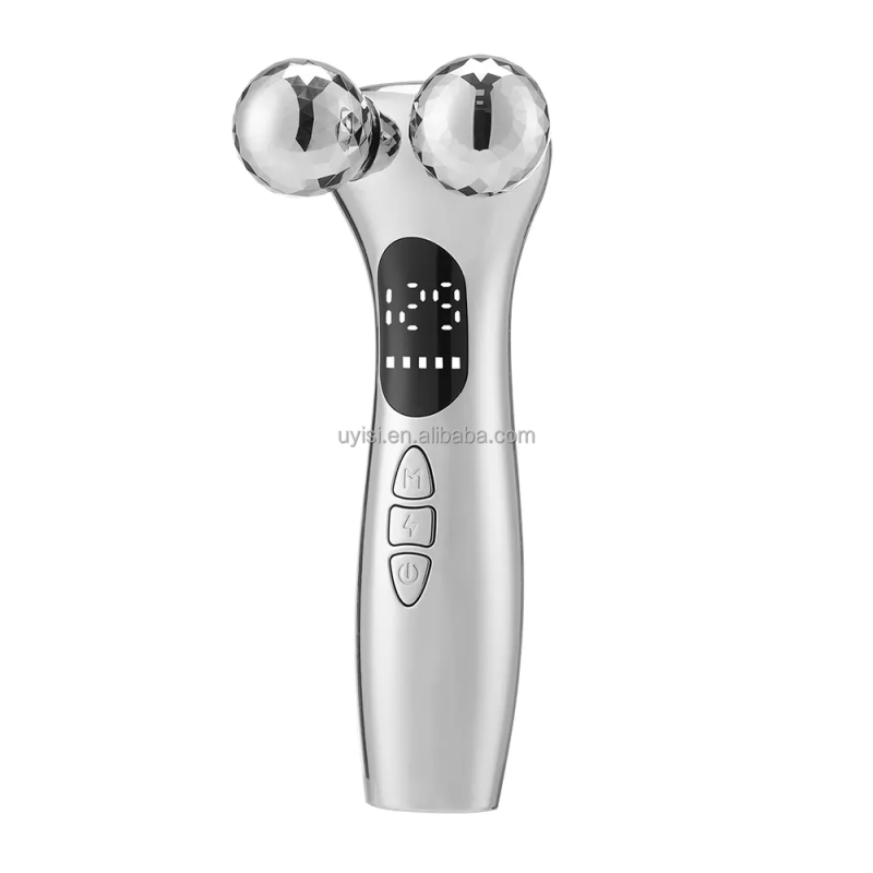 Uyisi Portable V-Face Roller Massage Device USB Charging Low Frequency Pulse Massager for Firming Lifting Skin Targets Fine