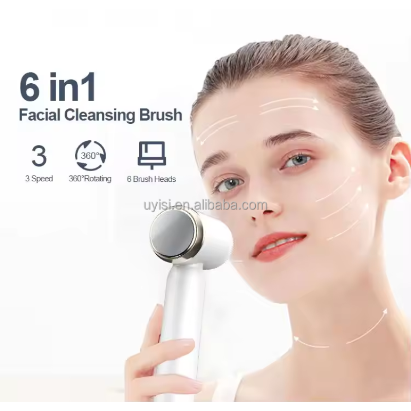 New Electronic Multifunction Facial Pore Deep Cleansing Brush Spa Skin Massage Electric Rotating Cleaning Device for Women