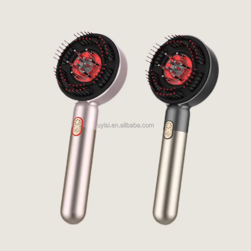 Hot Selling Rechargeable Electric Comb Waterproof Micro Vibration Head Hair Brush Red Light Heating Treatment for Household Use