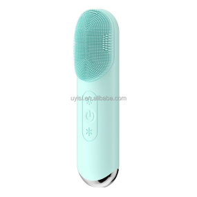Uyisi Hot and Cold Compress Silicone Facial Cleansing Brush with LED Light Waterproof IPX7 Pore Cleaner for All Skin Types