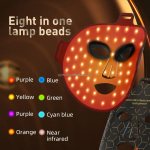 New Arrival 8-Color Silicone Photorejuvenation Handheld Device Red Blue LED Lights US Home Use Beauty Device for Facial Mask