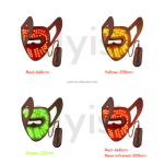 Rechargeable LED Mask for Face Portable Anti-Aging Skin Care Device 4 Modes Near-Infrared Light Therapy Red Light US Plug Type