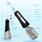 Uyisi 300ML可充电无线便携式口腔冲洗器电动水牙线高品质清洁工具USB