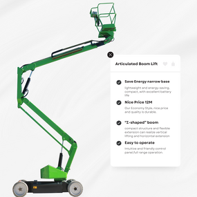 Boom Lift Manufacturer - OEM 12M Lithium Battery Self-Propelled Articulated Boom