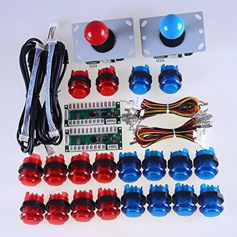 DIY Kit Factory - 2 Players PC +Happ Style Joystick
