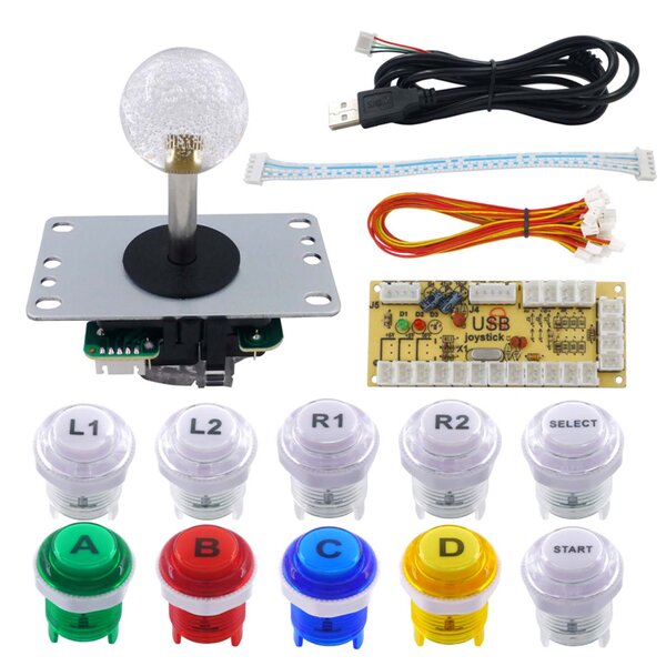 DIY Kit Factory - LED Joystick Button USB Encoder