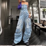 Jumpsuit Factory - Street Style Denim Multi Pocket