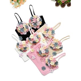 Corset Top Factory - Handmade 3D Floral Bralette