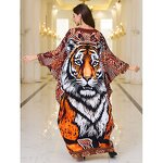 Beach Cover up Factory - Rayon Bat Sleeves Print