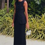 Women Suit Factory - Cotton Vest Skirt Suit