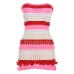 Knit Dress Factory - 2024 One Shoulder Colorful