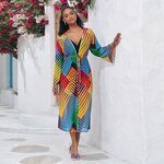 Beach Cover up Factory - Wholesaler Gauze Leopard