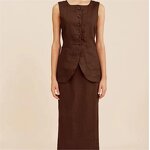 Women Suit Factory - Cotton Vest Skirt Suit