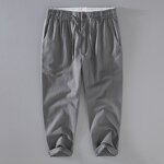 Linen Trousers Factory - Men Slim Casual Nine