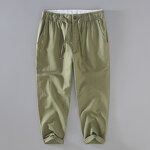 Linen Trousers Factory - Men Slim Casual Nine