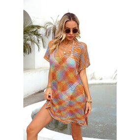 Bikini Cover up Factory - Rainbow Patchwork Loose