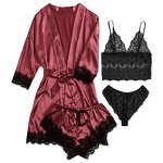 Nightgown Set Factory - New Lace Suspender 4 Piece