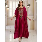 Beach Cover up Factory - Red Sequin Embroidered