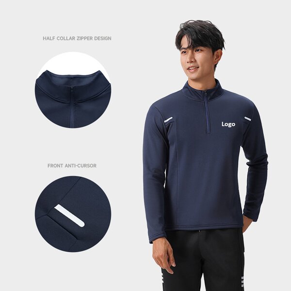 Polo Shirt Factory - Half Zipper Long Sleeve Quick
