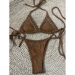 Bikini Set Factory - New Metal Ring 2 Piece Crop Top