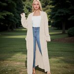 Cardigan Factory - Retro Cable Knit Loose
